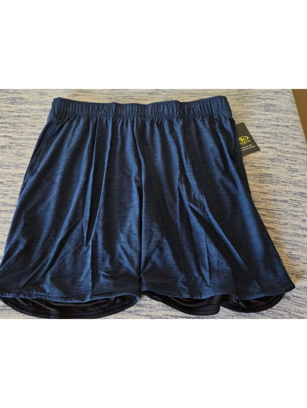 2 Pack - Athletic Works Men's Knit Jersey Shorts Large 36-38 Navy Blue